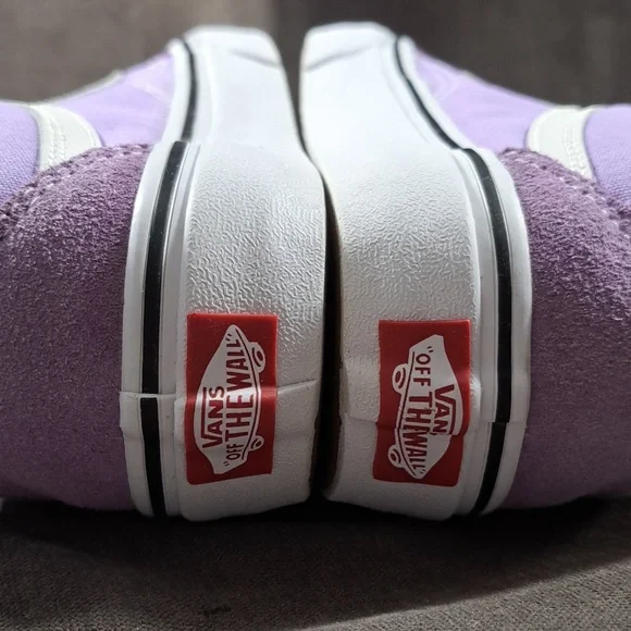 Vans Old Skool Light Purple Suede Canvas White Leather Lace Up Sneakers VG- US 5 - Picture 14 of 16